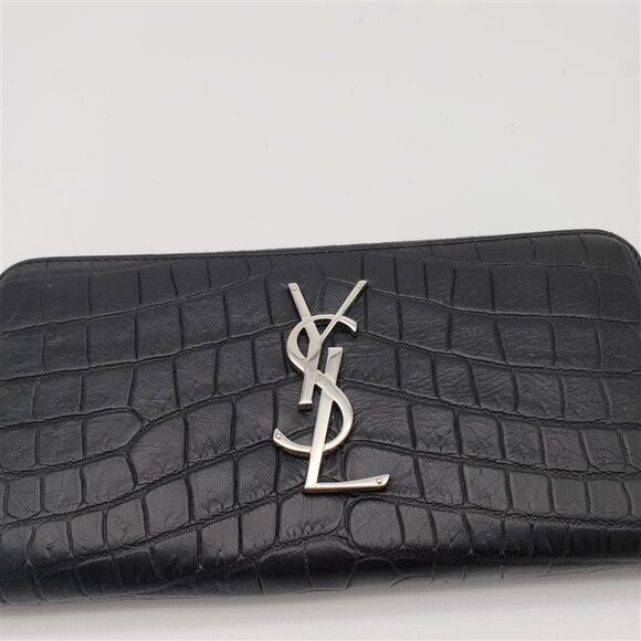 YSL Yves Saint Laurent Zippy Black Wallet lux340-102325 - Picture 7 of 13
